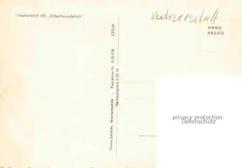 AK / Ansichtskarte Dampfer Oceanliner MS Voelkerfreundschaft