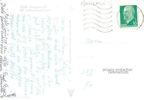 AK / Ansichtskarte Dampfer Oceanliner MS Voelkerfreundschaft 