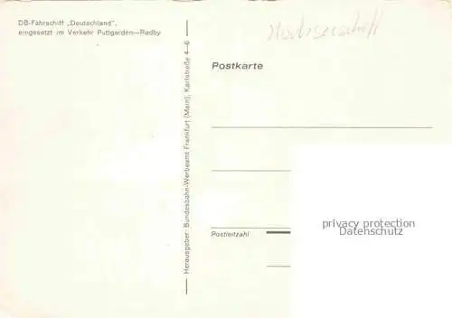 AK / Ansichtskarte Faehre Ferry Bac Traghetto-- DB Deutschland Puttgarten Rodby