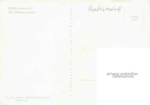 AK / Ansichtskarte Dampfer Oceanliner FDGB MS Voelkerfreundschaft