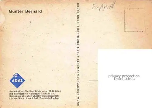 AK / Ansichtskarte Fussball Soccer Football-- Guenter Bernard