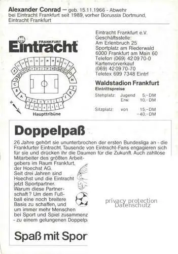 AK / Ansichtskarte Fussball Soccer Football-- Alexander Conrad Frankfurt