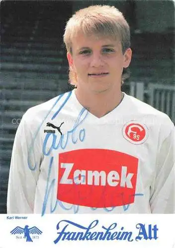 AK / Ansichtskarte Fussball Soccer Football-- Karl Werner Frankenheim Alt Autogramm 