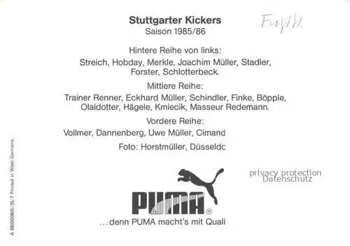 AK / Ansichtskarte Fussball Soccer Football-- Stuttgart Kickers Gruppenfoto 