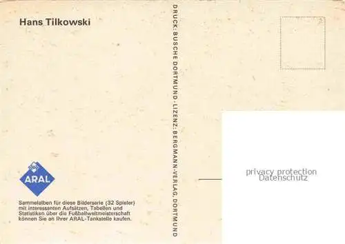 AK / Ansichtskarte Fussball Soccer Football-- Hans Tilkowski