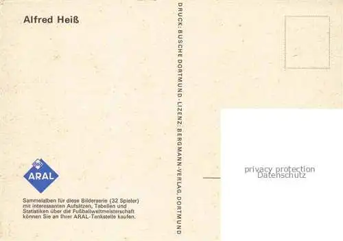 AK / Ansichtskarte Fussball Soccer Football-- Alfred Heiss