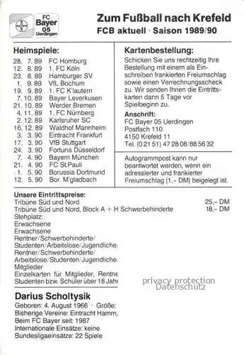 AK / Ansichtskarte Fussball Soccer Football-- Darius Scholtysik FC Bayer 05 Leverkusen