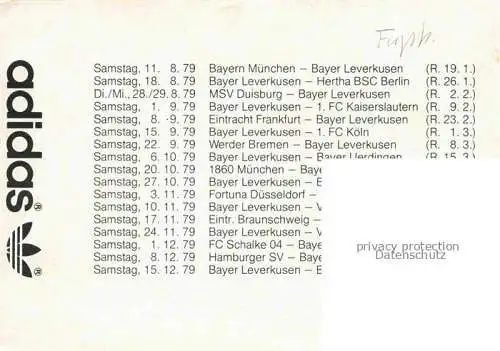 AK / Ansichtskarte Fussball Soccer Football-- Bayer Leverkusen Gruppenfoto