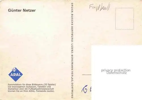 AK / Ansichtskarte Fussball Soccer Football-- Guenter Netzer 
