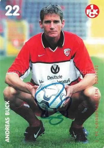 AK / Ansichtskarte Fussball Soccer Football-- Andreas Buck FC Kaiserslautern Autogramm