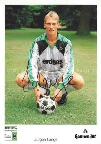 AK / Ansichtskarte Fussball Soccer Football-- Juergen Lang Borussia Autogramm