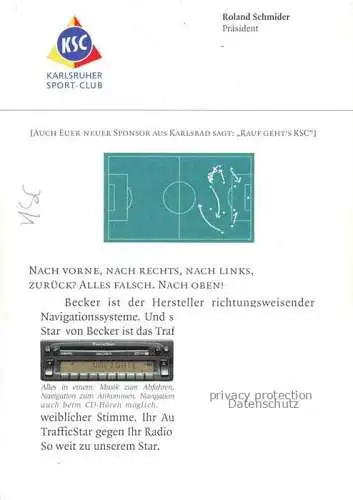 AK / Ansichtskarte Fussball Soccer Football-- Roland Schmider Praesident KSC 