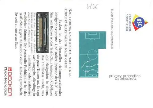 AK / Ansichtskarte Fussball Soccer Football-- Marcel Rapp KSC