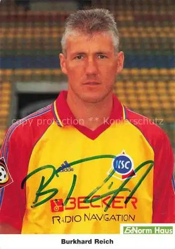 AK / Ansichtskarte Fussball Soccer Football-- Burkhard Reich KSC Autogramm