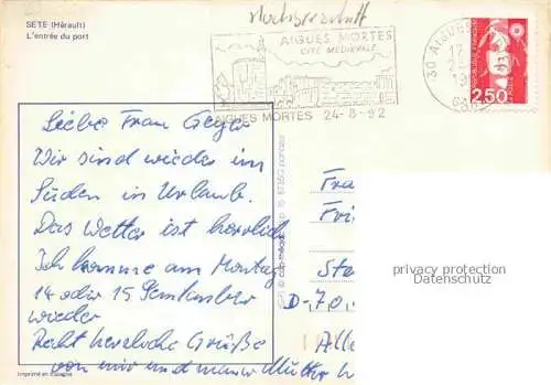AK / Ansichtskarte Faehre Ferry Bac Traghetto-- SETE Herault 