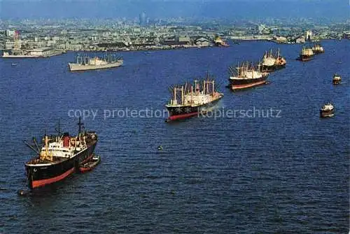 Dampfer Oceanliner View of Osaka Harbor 
