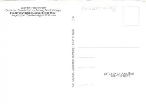 Boote Strandrettungsboot Eduard Nebelthau 