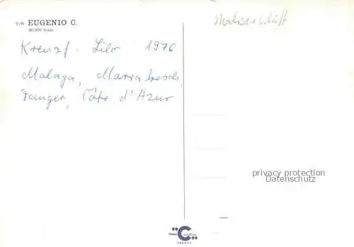 Schiffe Ships Navires TN Eugenio C. 