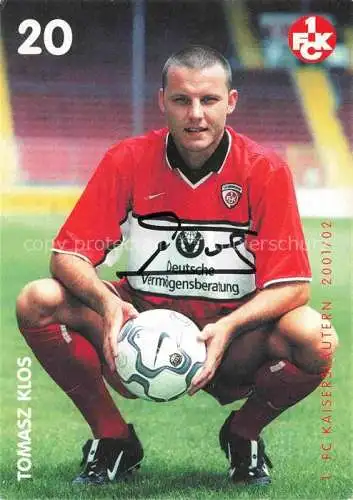 Fussball Soccer Football-- Tomasz Klos FC Kaiserslautern