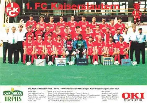 Fussball Soccer Football-- FC Kaiserslautern Gruppenfoto 