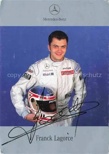 Autorennen Franck Lagorce Mercedes Benz Autogramm 