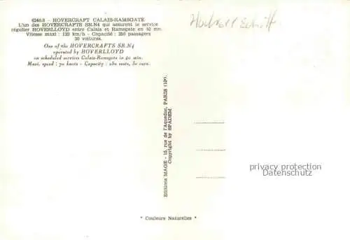 Boote Hovercraft Calais Ramsgate Hoverlloyd