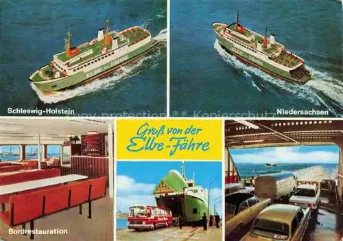 Faehre Ferry Bac Traghetto-- Elbefaehre Cuxhaven Brunsbuettel MS Niedersachsen MS Schleswig Holstein 