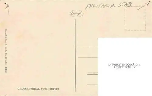 Militaria Stab Generaele Grossadmiral Tirpitz