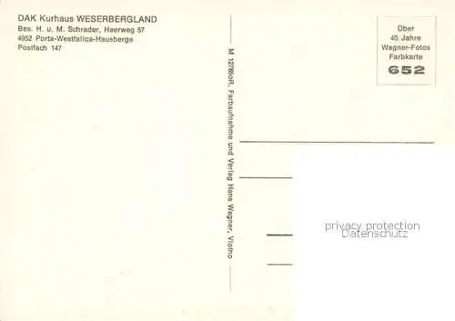 Hausberge Porta Westfalica DAK Kurhaus Weserbergland