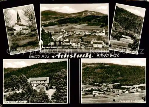 Achslach Kirche Panorama Pension Eulenhof Berggasthof Kalteck Ferienort Lindenau
