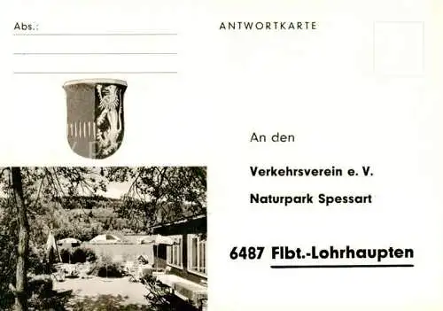 Lohrhaupten Naturpark Spessart Antwortkarte