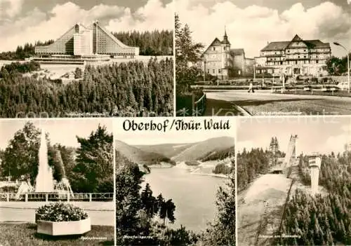 Oberhof  Thueringen Interhotel Panorama Springbrunnen Ohratalsperre Schanze am Rennsteig Ernst Thaelmann Haus