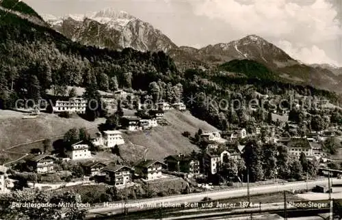 Mitterbach Berchtesgaden Hansererweg mit Hohem Brett und Jenner