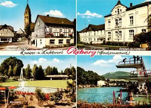 Olsberg Sauerland Pfarrkirche Kneipp Sanatorium Kurpark Freibad