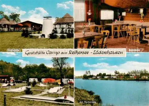 Luedershausen Gaststaette Camp am Reihersee Gaststube Minigolfanlage