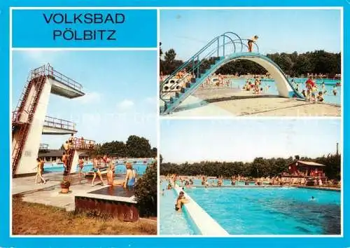 Poelbitz Zwickau Volksbad Sprungturm Rutschbahn Freibad