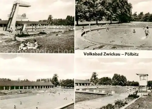 Poelbitz Zwickau Volksbad Sprungturm Freibad