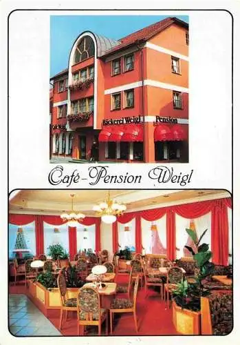 AK / Ansichtskarte Oberviechtach Cafe Pension Weigl Gastraum