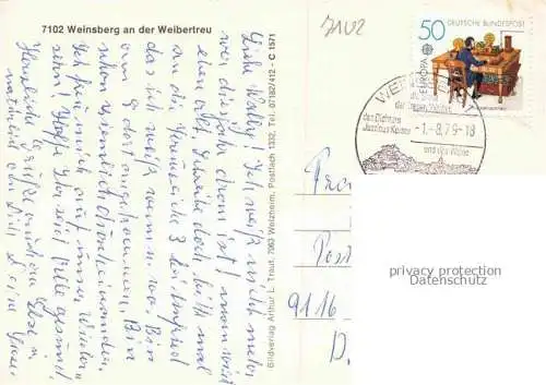 AK / Ansichtskarte Weinsberg HEILBRONN BW an der Weibertreu