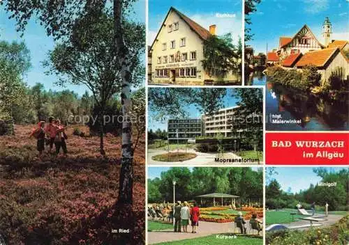 AK / Ansichtskarte Bad Wurzach Ravensburg BW Im Ried Kurhaus Restaurant Historischer Malerwinkel Moorsanatorium Kurpark Minigolf