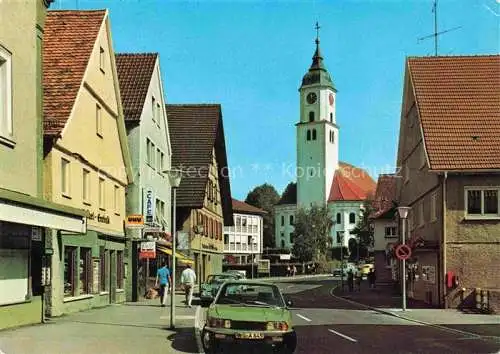 AK / Ansichtskarte Bad Wurzach Ravensburg BW Ortszentrum Moorheilbad Blick zur Kirche