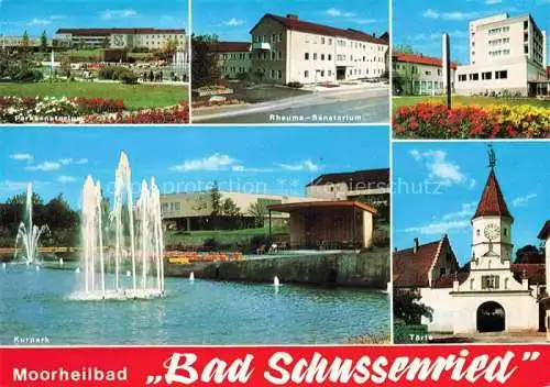 AK / Ansichtskarte Bad Schussenried Parksanatorium Wasserspiele Rheuma-Sanatorium Toerle Moorheilbad