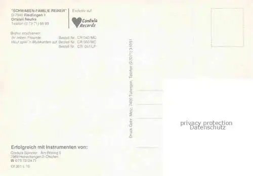 AK / Ansichtskarte Neufra Riedlingen Schwaben-Familie Reiner Musikgruppe Musikanten