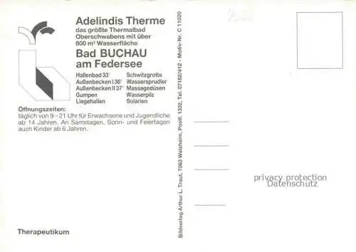 AK / Ansichtskarte Bad Buchau Federsee Biberach BW Adelindis Therme Therapeutikum Moorheilbad