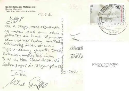 AK / Ansichtskarte Eintuernen CVJM Zeltlager Metzisweiler Lagerfeuer