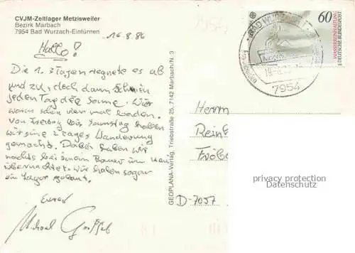 AK / Ansichtskarte Eintuernen CVJM Zeltlager Metzisweiler Lagerfeuer