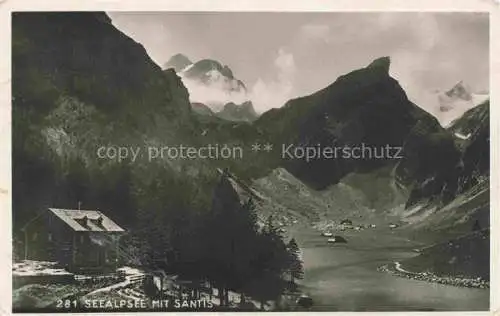 AK / Ansichtskarte Seealpsee 1139m Saentis IR Panorama