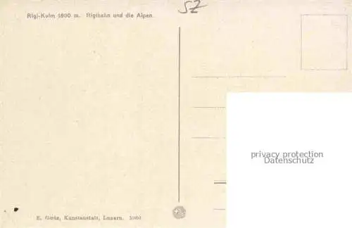 AK / Ansichtskarte Rigi Kulm 1798m SZ Rigibahn mit Alpen