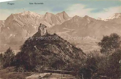 AK / Ansichtskarte Ragaz Bad SG Ruine Wartenstein Panorama