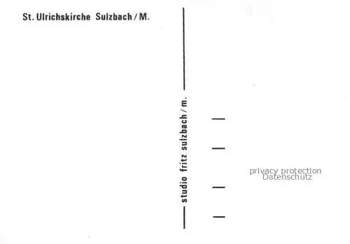 AK / Ansichtskarte Sulzbach Main Weihnachtskarte St Ulrichskirche